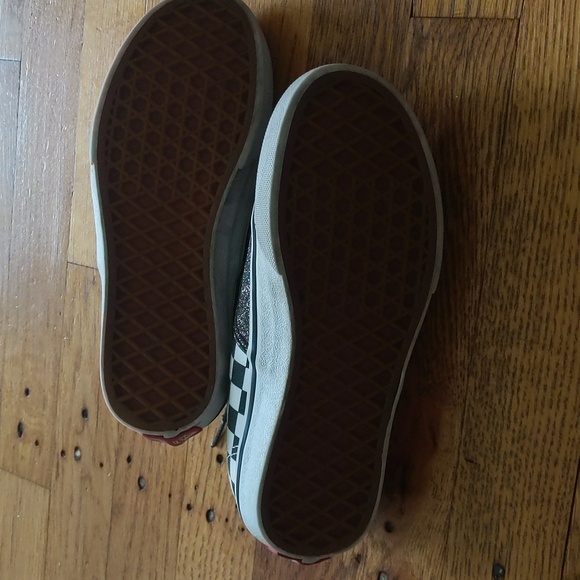 Vans Kids Glitter/Black & White Checkered Sneakers - Picture 9 of 9